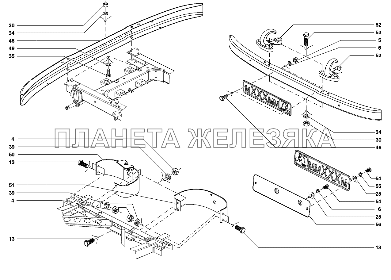 Бампер передний УАЗ-31519